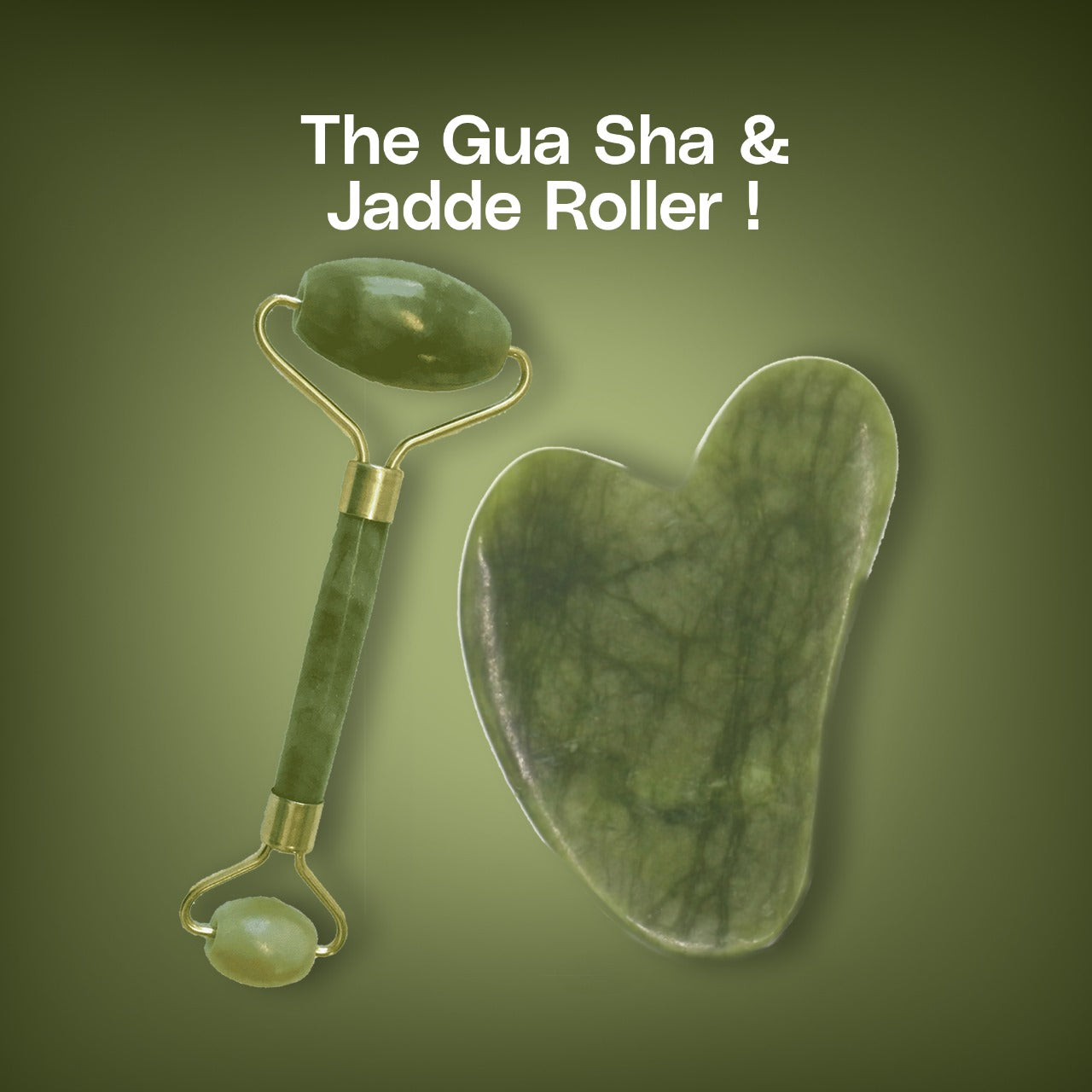 Jade Roller And Real Gua Sha Stone For Face Massager